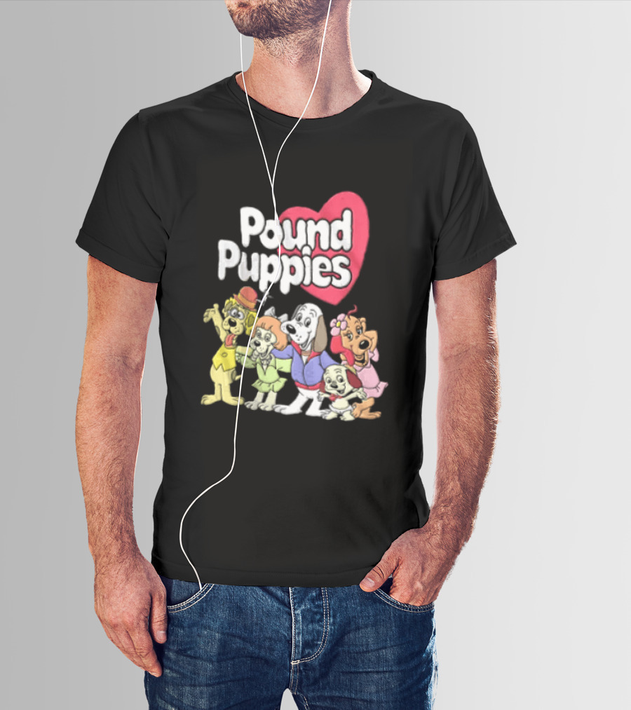 Pound Puppies Heartwarming Cartoon Characters T-Shirt