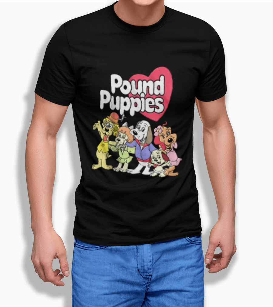 Pound Puppies Heartwarming Cartoon Characters T-Shirt