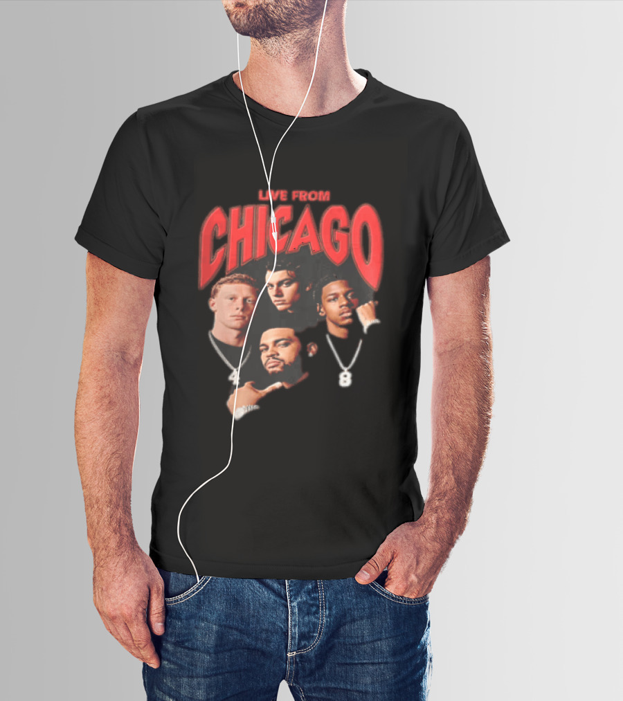 Live From Chicago Bootleg Featuring Four Athletes With Diamond Chains T-Shirt