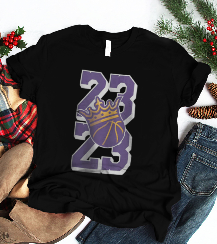 Sacramento Kings NBA 23 Crown Purple Basketball T-Shirt