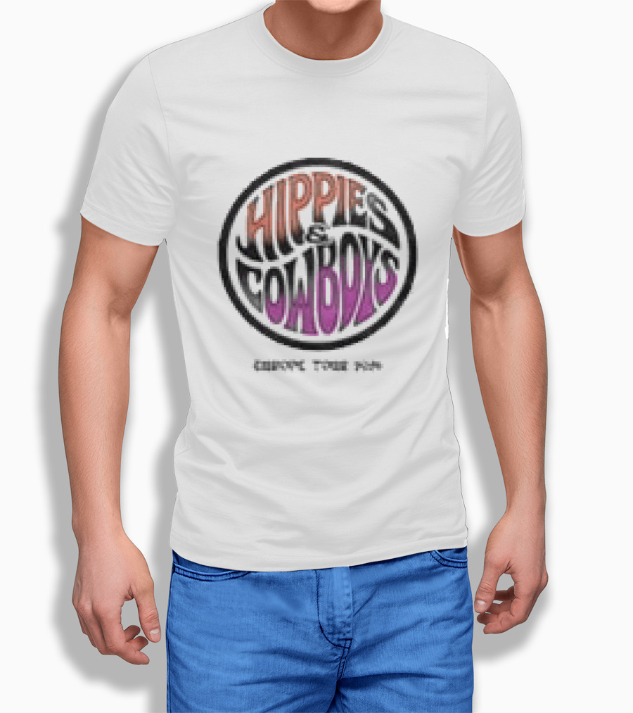 Hippies And Cowboys Europe Tour 2026 White T-Shirt