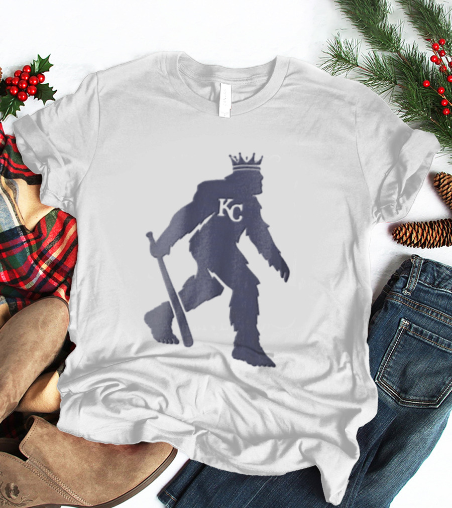 Kansas City Royals Crowned Sasquatch KC Baseball Bat T-Shirt