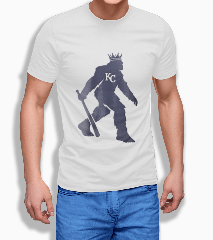 Kansas City Royals Crowned Sasquatch KC Baseball Bat T-Shirt