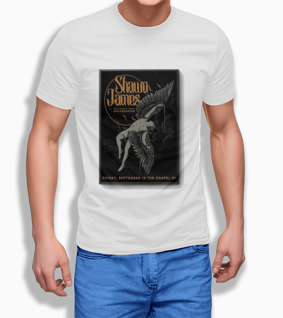Shawn James San Francisco Concert Special Guest Gravedancer September 18 The Chapel SF T-Shirt