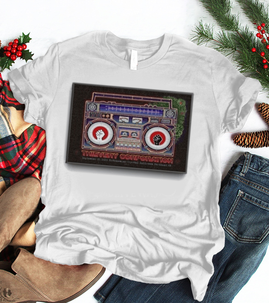 Thievery Corporation Boombox September 15 2026 McMenamins Crystal Ballroom Portland OR T-Shirt