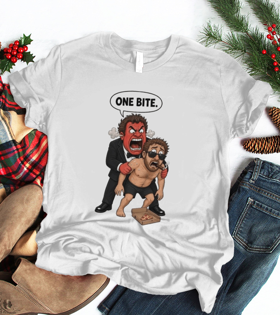 Rico Bo$co One Bite Cartoon Pizza Fan T-Shirt