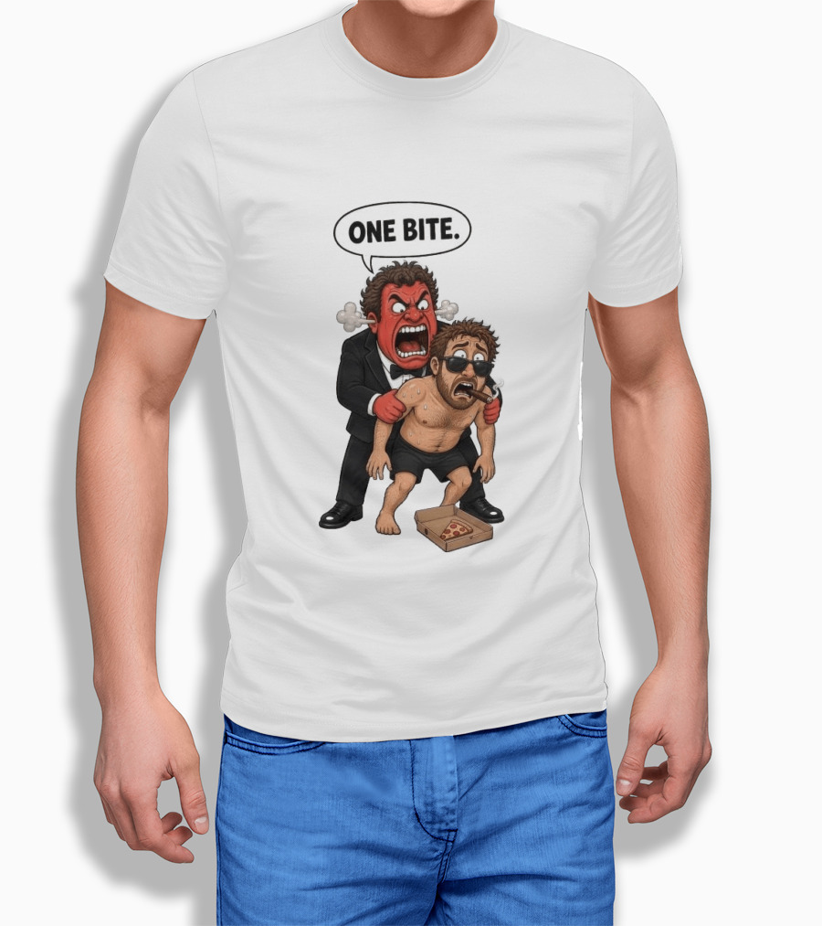 Rico Bo$co One Bite Cartoon Pizza Fan T-Shirt