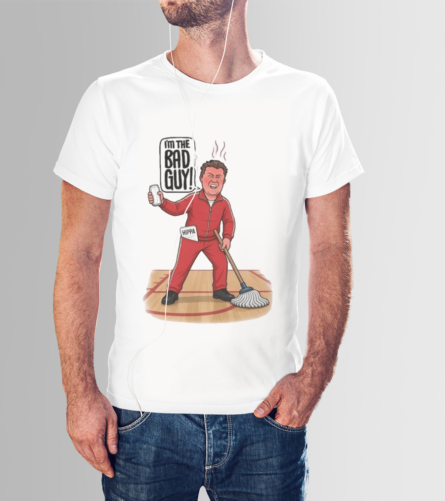 I'm The Bad Guy Rico Bosco Red Tracksuit HIPPA Janitor T-Shirt