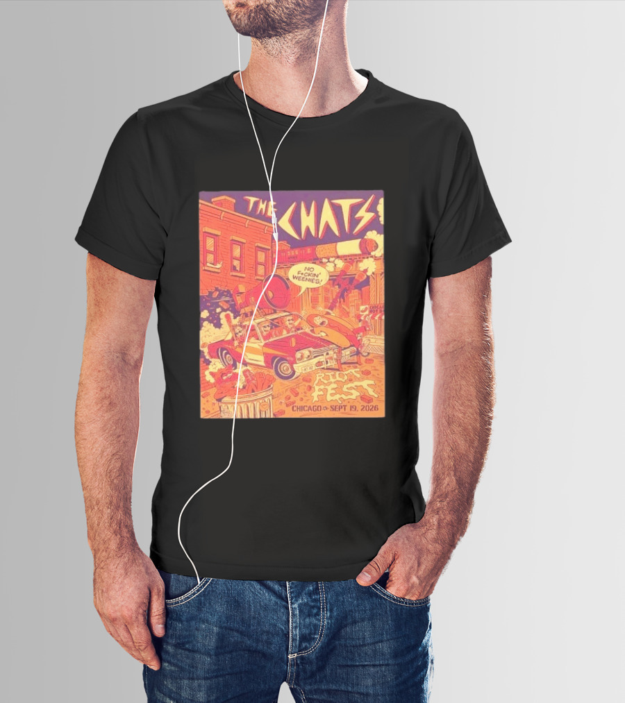 The Chats Riot Fest Chicago September 19 2026 Vintage Comic T-Shirt