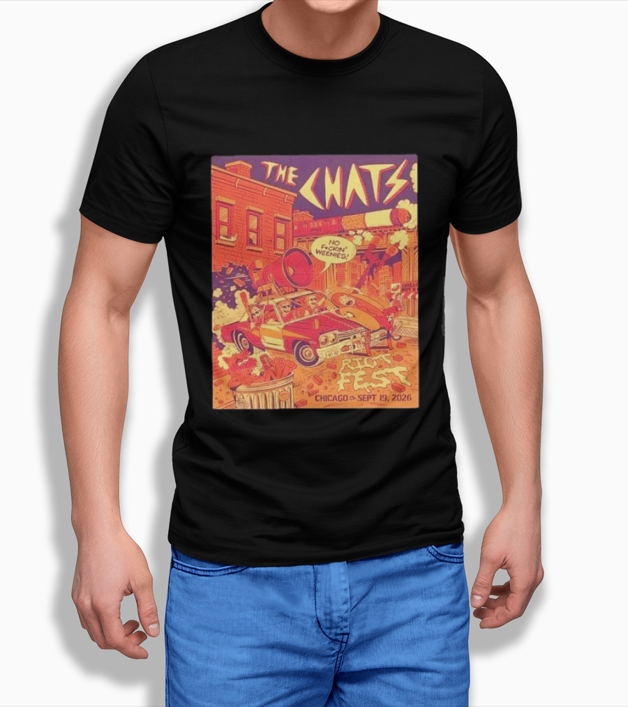 The Chats Riot Fest Chicago September 19 2026 Vintage Comic T-Shirt