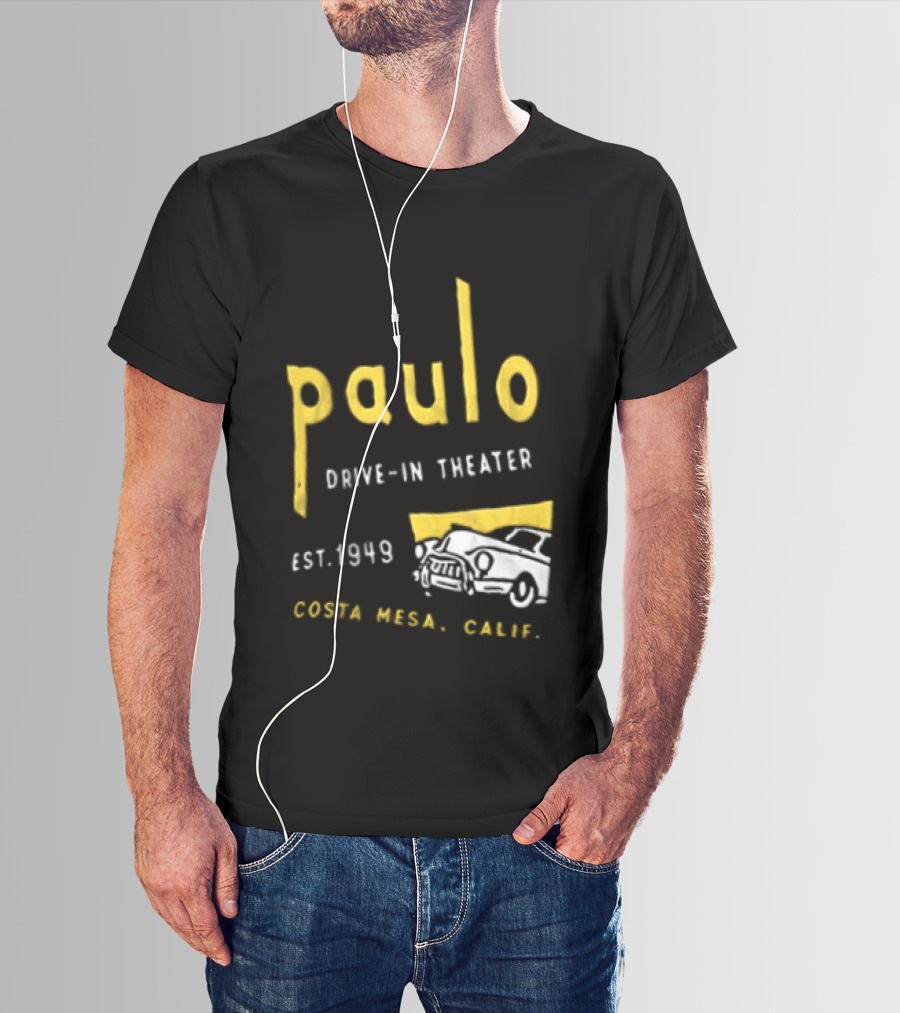 Paulo Drive In Theater Est 1949 Costa Mesa Calif Retro Car T-Shirt