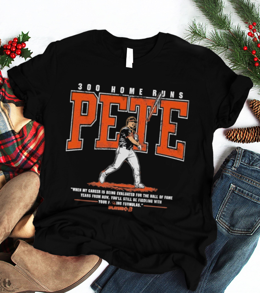 Pete Alonso 300 Home Runs Bat Throw Players' B T-Shirt