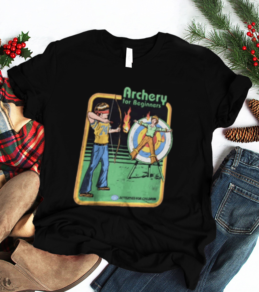 Archery For Beginners Activities For Children Vintage Target Practice T-Shirt