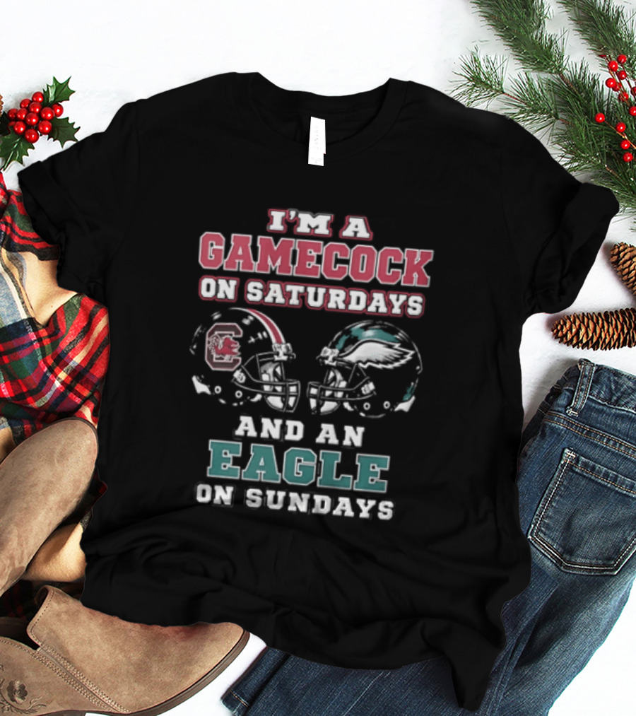 South Carolina Gamecock Saturdays Philadelphia Eagles Sundays Fan T-Shirt