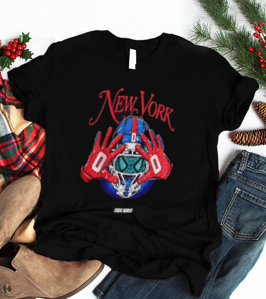 New York Dark Horse Helmet Spider Man Gloves T-Shirt