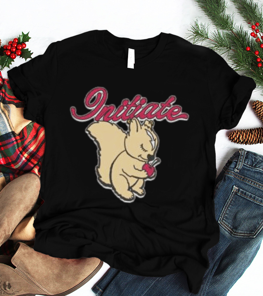 Initiate Squirrel Holding Apple T-Shirt