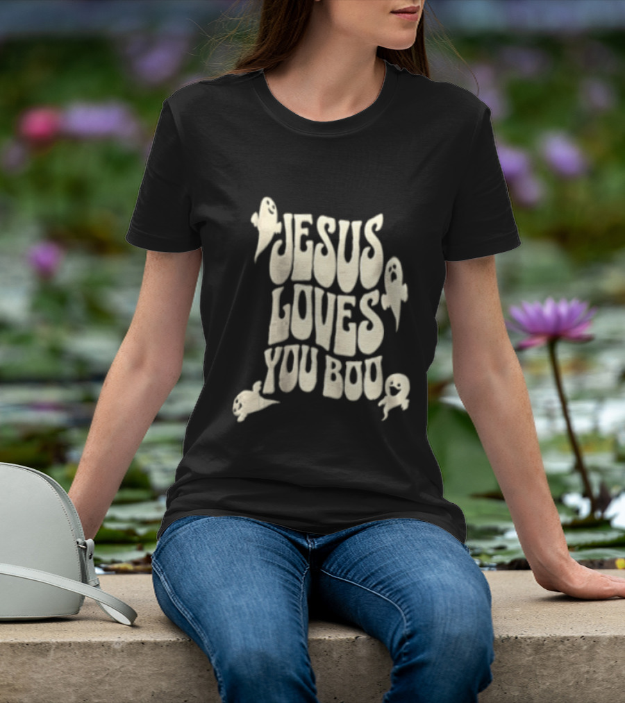 Jesus Loves You Boo Halloween Christian Ghosts T-Shirt