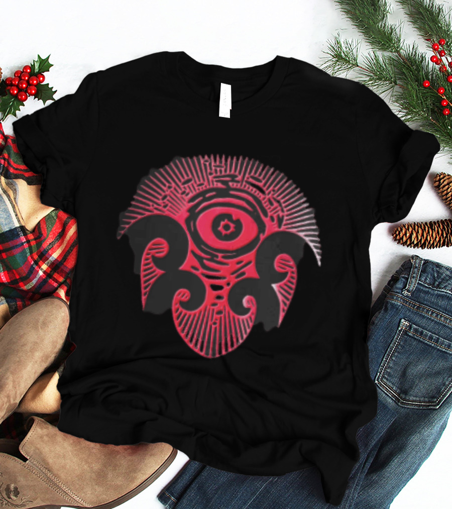 Red Mystical All Seeing Eye Sunburst Rays T-Shirt