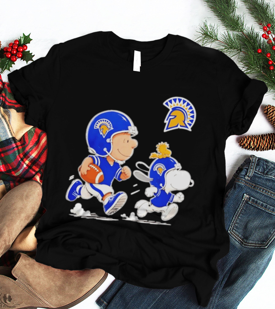 San José State Spartans Charlie Brown Woodstock Snoopy Football NCAA T-Shirt