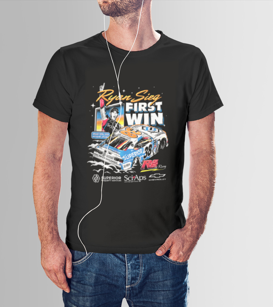 Ryan Sieg First Win August 28th 2026 Daytona Intl Speedway Superior Racing Chevrolet Stock Car Celebrating T-Shirt