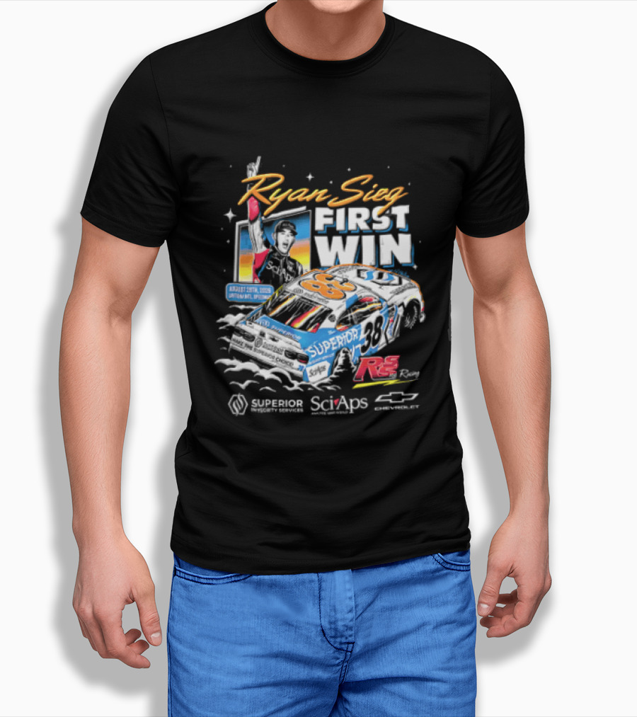 Ryan Sieg First Win August 28th 2026 Daytona Intl Speedway Superior Racing Chevrolet Stock Car Celebrating T-Shirt