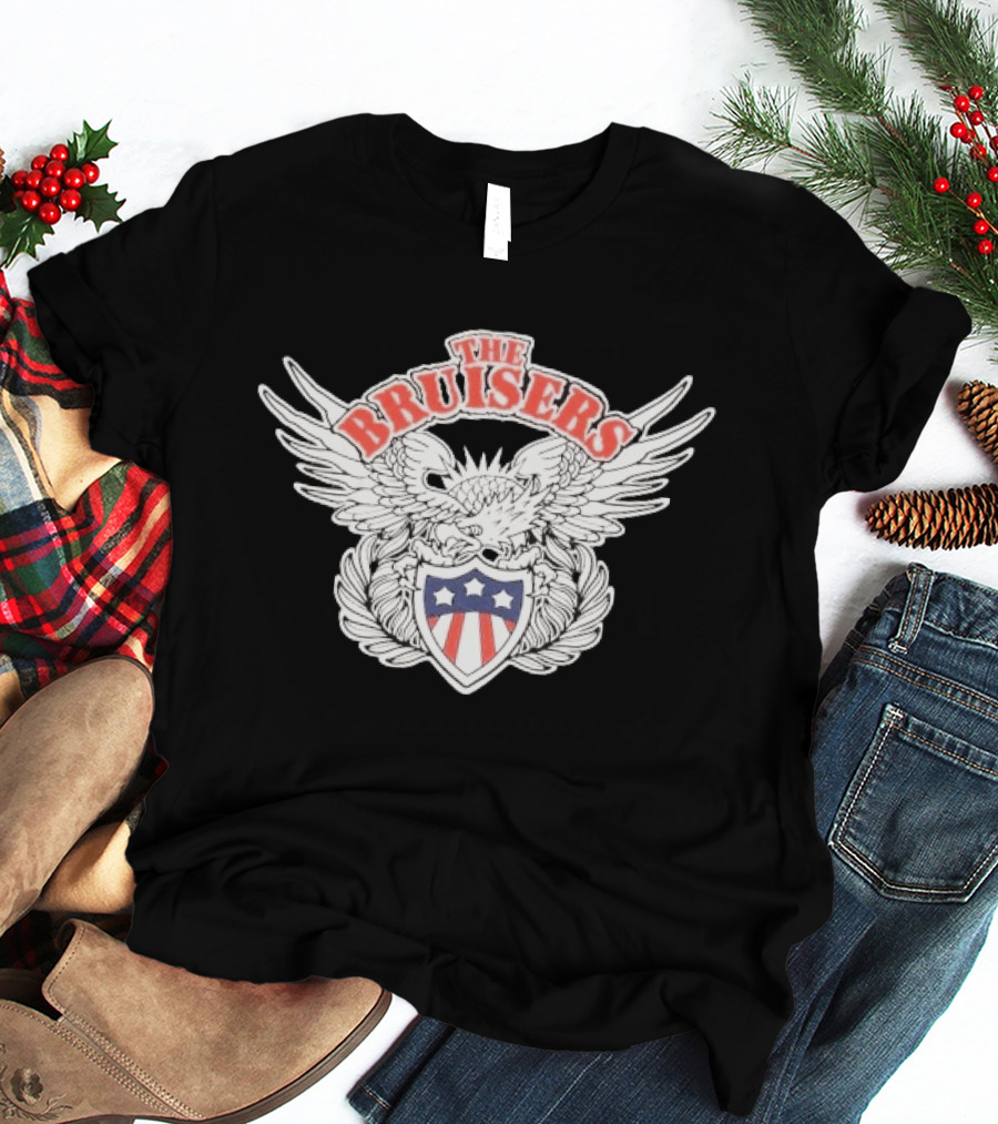 The Bruisers Eagle Red White Blue Shield Winged T-Shirt