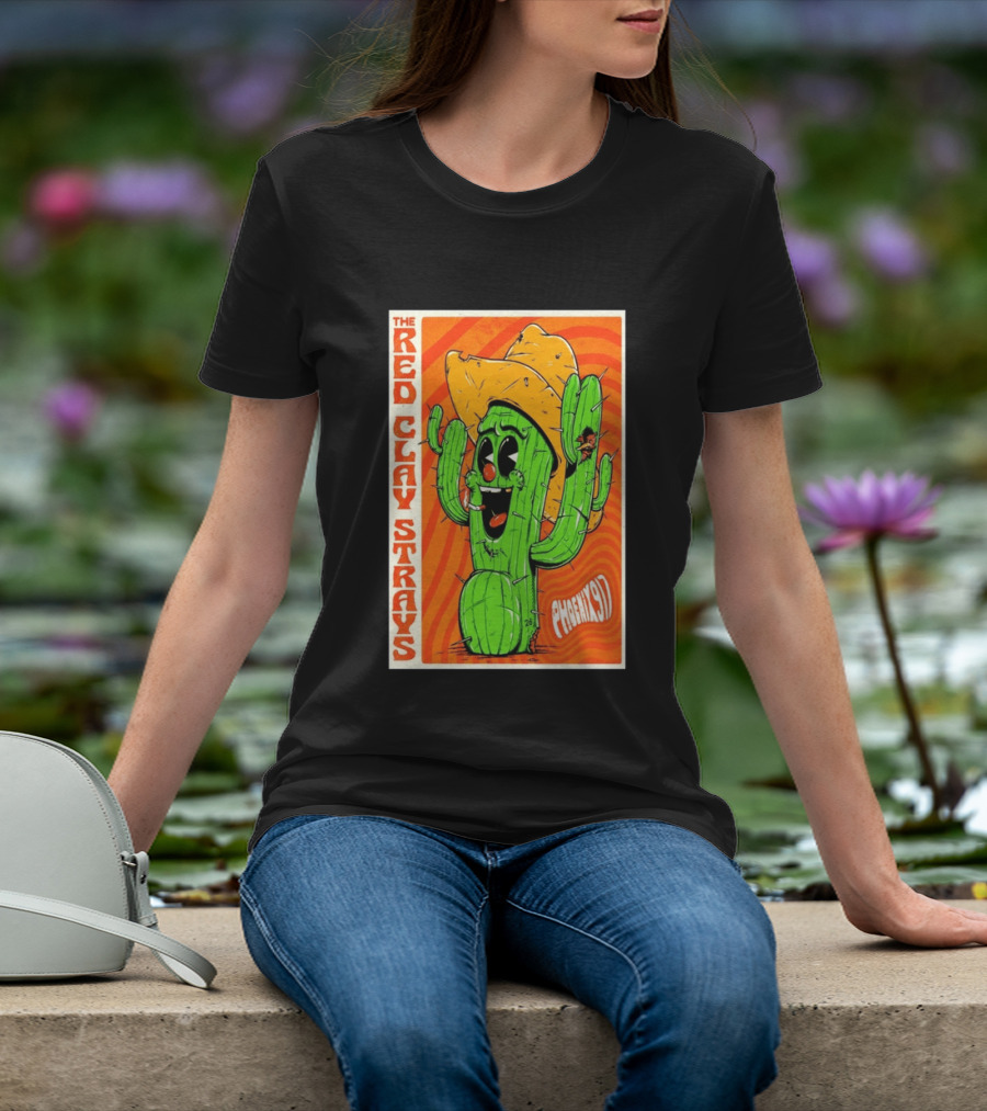 The Red Clay Strays Phoenix Cactus Character 2026 Desert Diamond Arena T-Shirt