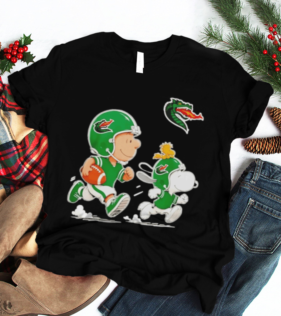 UAB Blazers Charlie Brown Woodstock Snoopy NCAA Football Collaboration T-Shirt