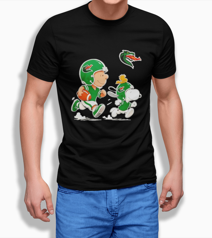 UAB Blazers Charlie Brown Woodstock Snoopy NCAA Football Collaboration T-Shirt