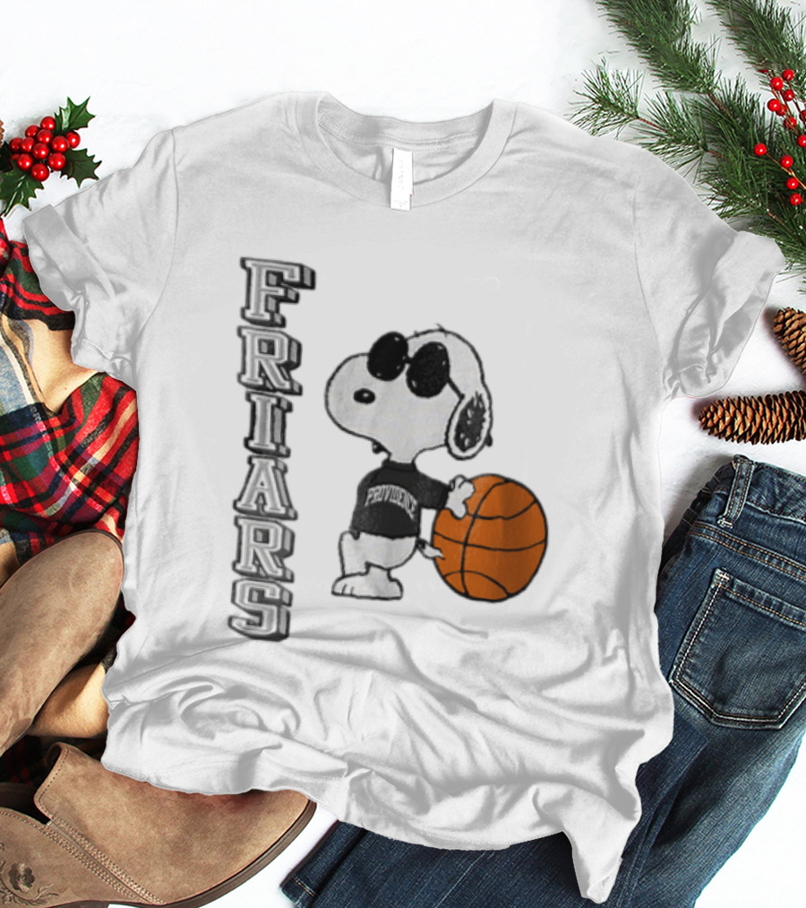 Providence Friars NCAA Snoopy Leaning Basketball Sunglasses T-Shirt