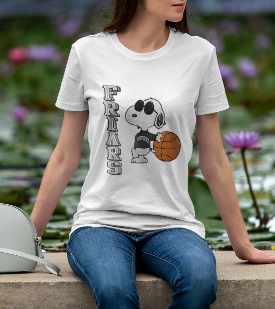 Providence Friars NCAA Snoopy Leaning Basketball Sunglasses T-Shirt