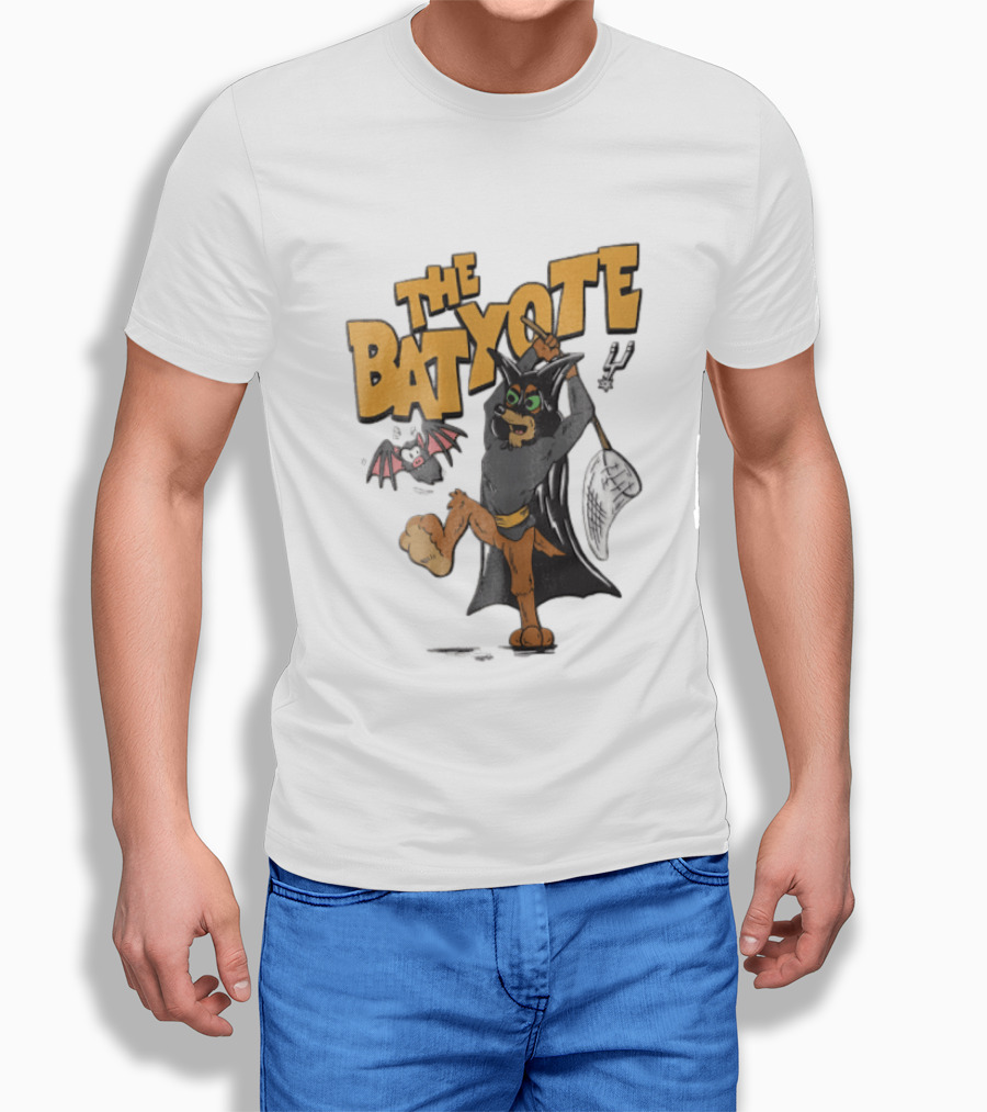 The Bat Yote Coyote Butterfly Net Creature Cartoon San Antonio Spurs NBA T-Shirt