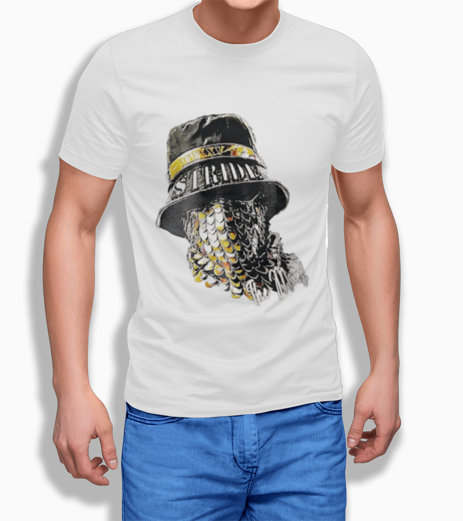 Strides Mmxxv Magpie Bucket Hat Golden Feather Mask T-Shirt