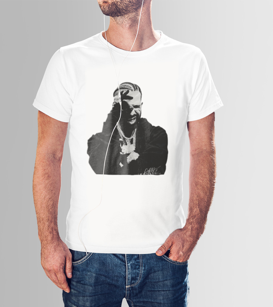 Drake Halftone Rapper Chains Gloves T-Shirt