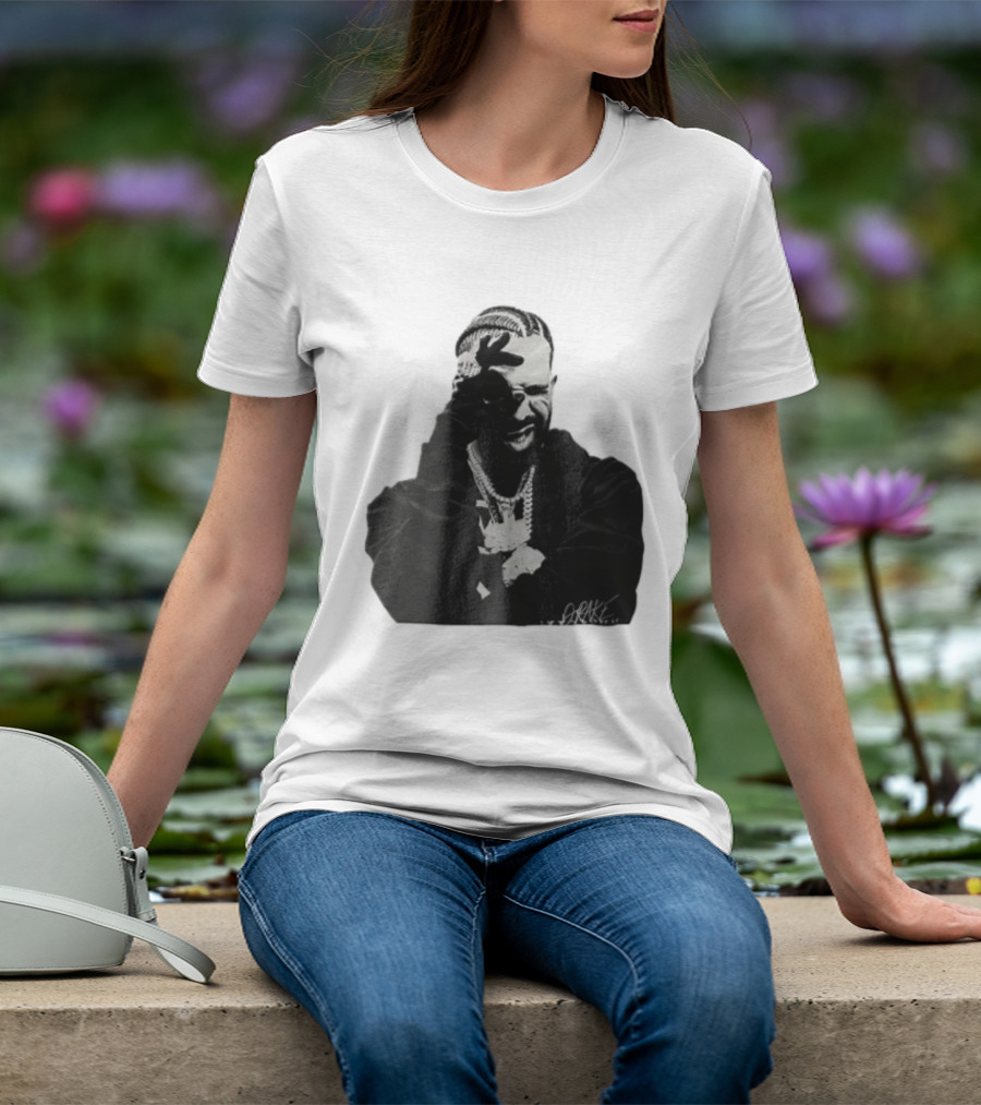 Drake Halftone Rapper Chains Gloves T-Shirt
