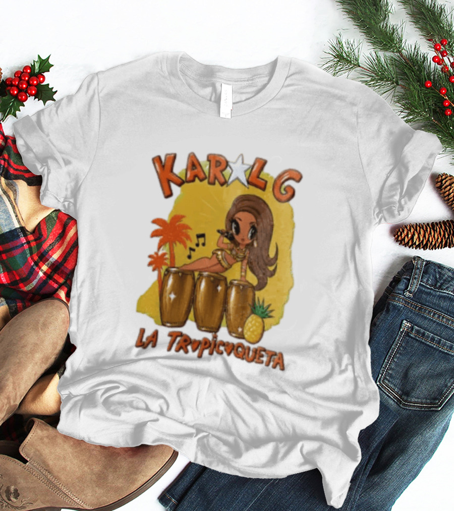 Karol G La Tropicuqueta Tropical Drummer Vibrant Island Vibes T-Shirt