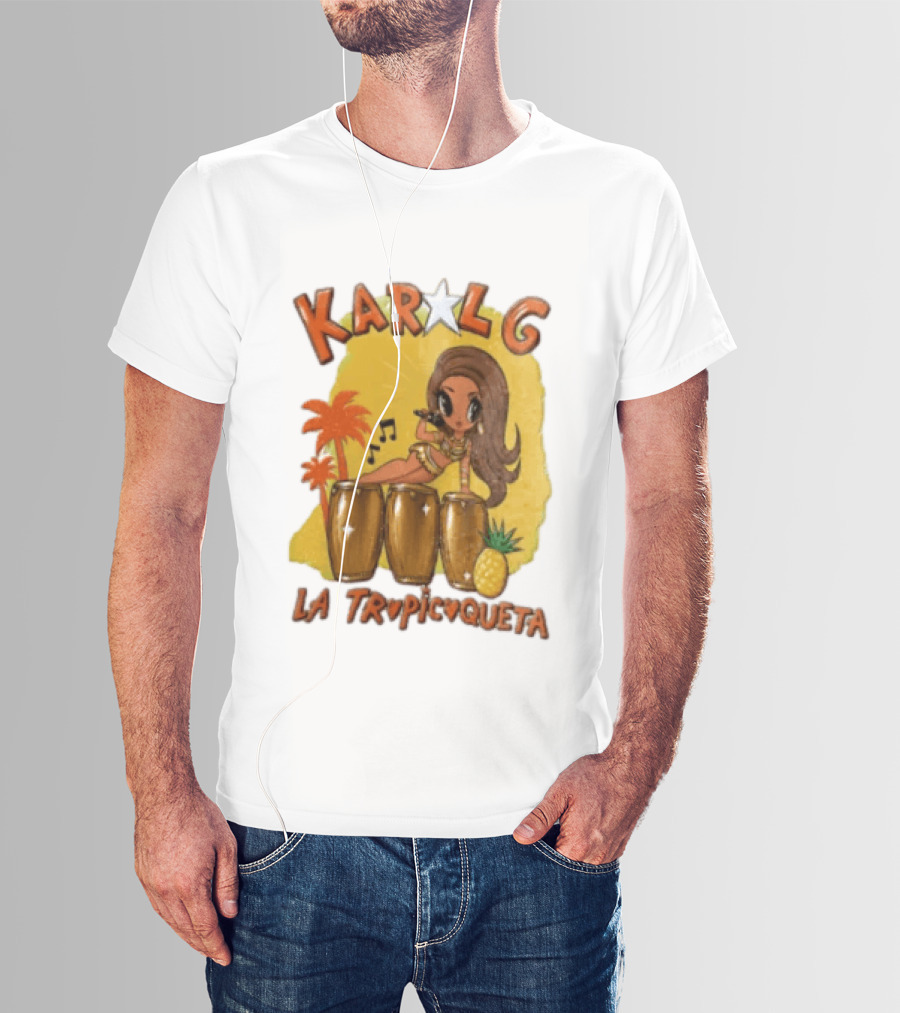 Karol G La Tropicuqueta Tropical Drummer Vibrant Island Vibes T-Shirt