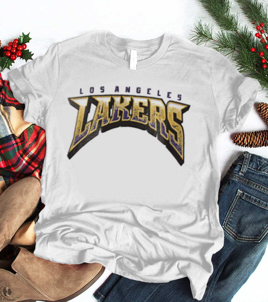 Los Angeles Lakers NBA Distressed Arched Block T-Shirt