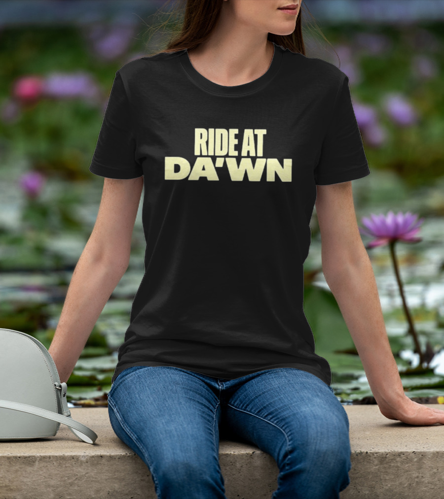 Aces Ride At Dawn Text Bold Yellow Font T-Shirt