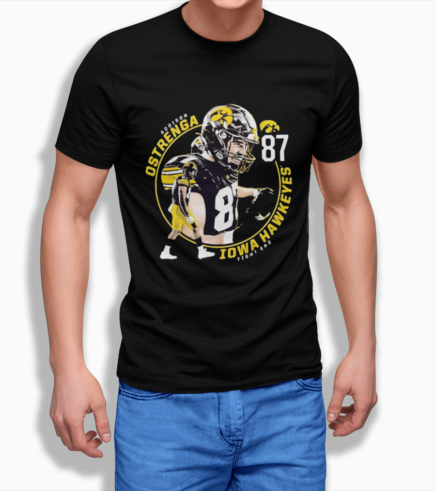 Ostrenga 87 Iowa Hawkeyes Tight End T-Shirt