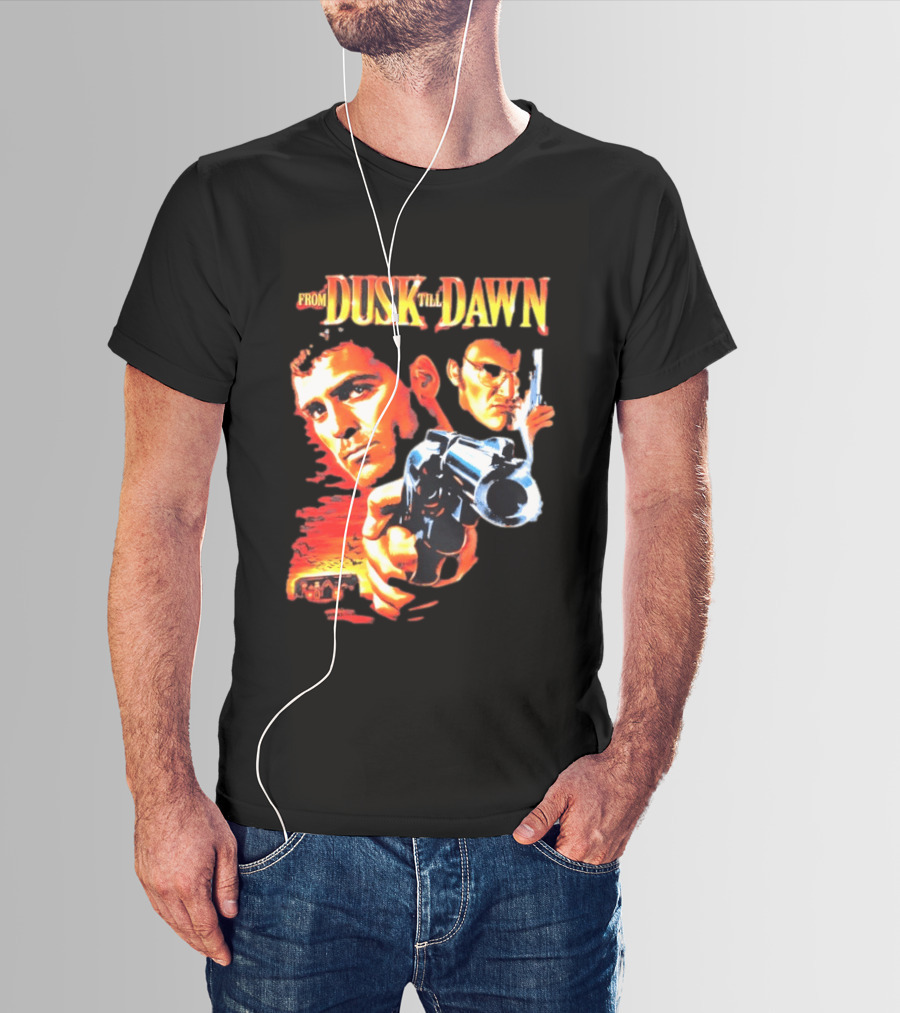 From Dusk Till Dawn Movie Artwork With Two Armed Characters T-Shirt
