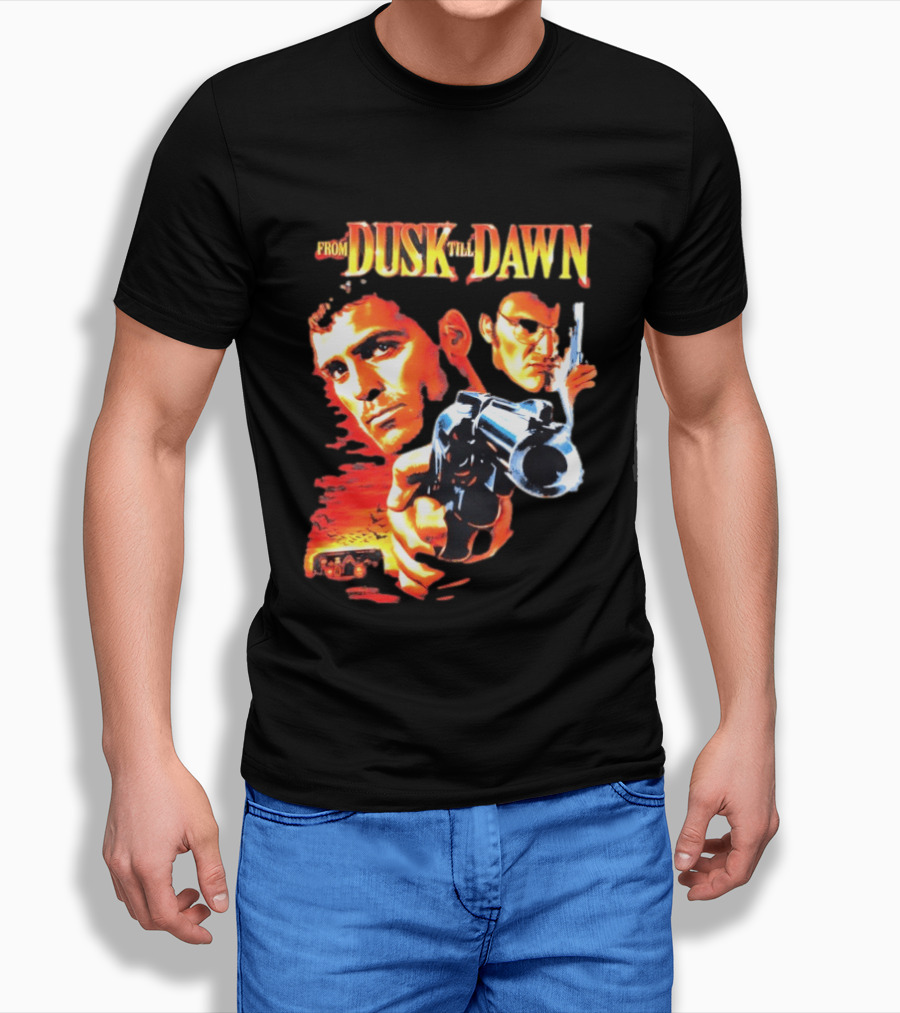 From Dusk Till Dawn Movie Artwork With Two Armed Characters T-Shirt