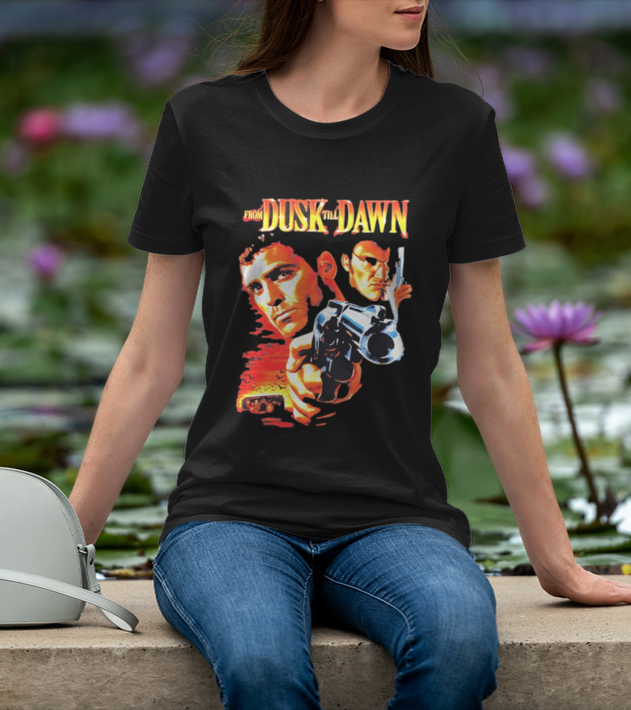 From Dusk Till Dawn Movie Artwork With Two Armed Characters T-Shirt