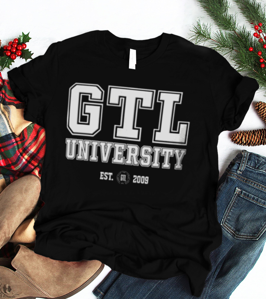 GTL University 2009 White Varsity Lettering Est. 2009 T-Shirt