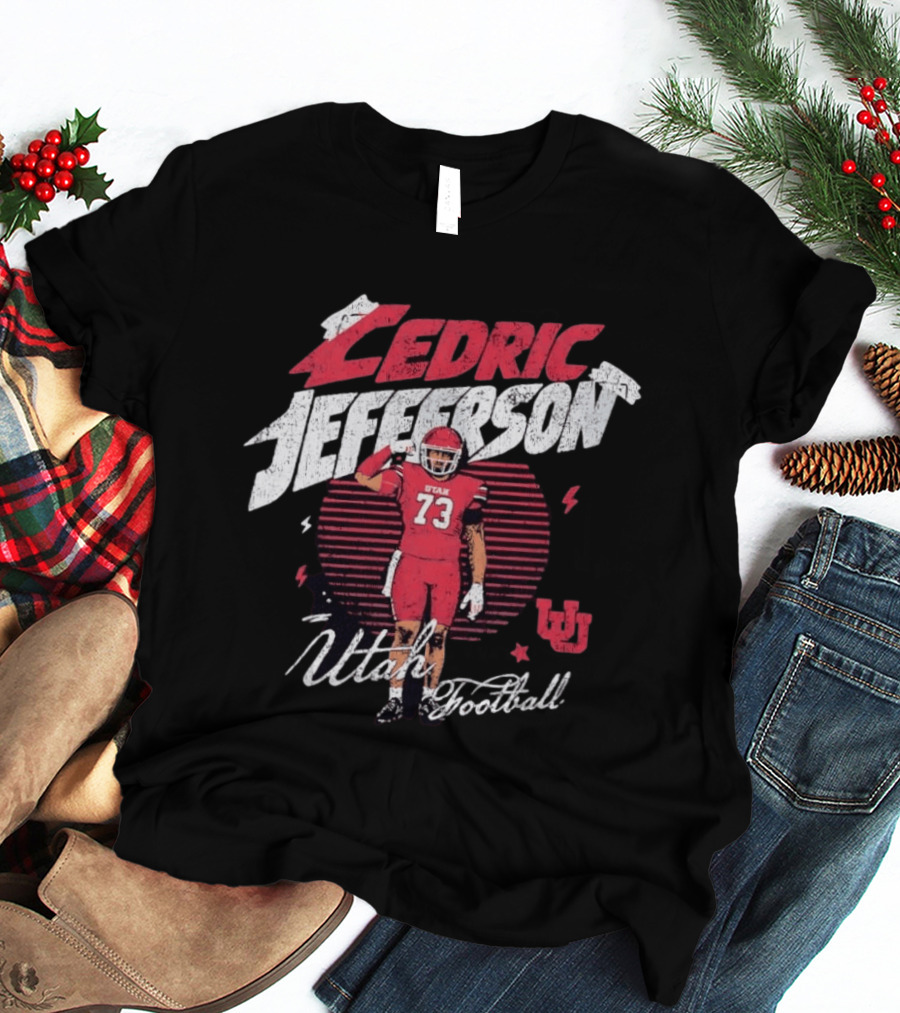 Utah Utes Football Cedric Jefferson No 73 T-Shirt