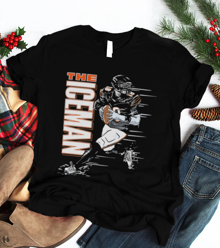 Chicago Bears The Iceman Football Player Running Holding Ball T-Shirt