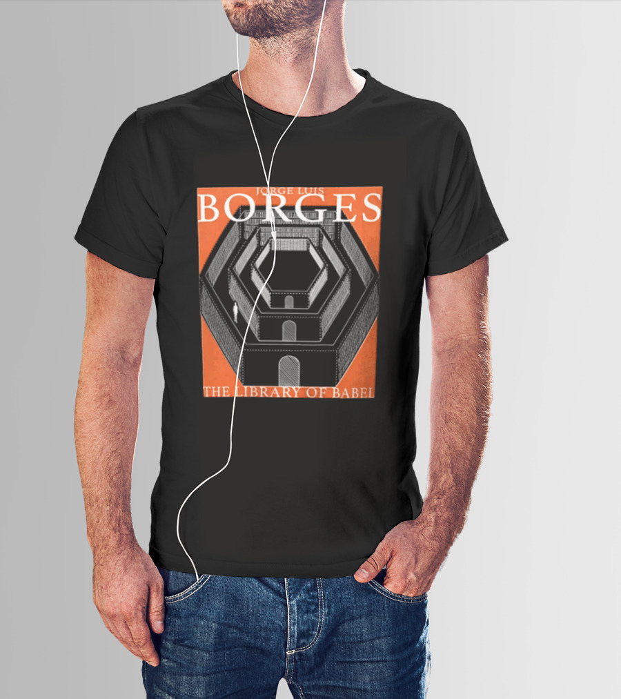 Borges The Library Of Babel Jorge Luis Hexagonal Structure T-Shirt