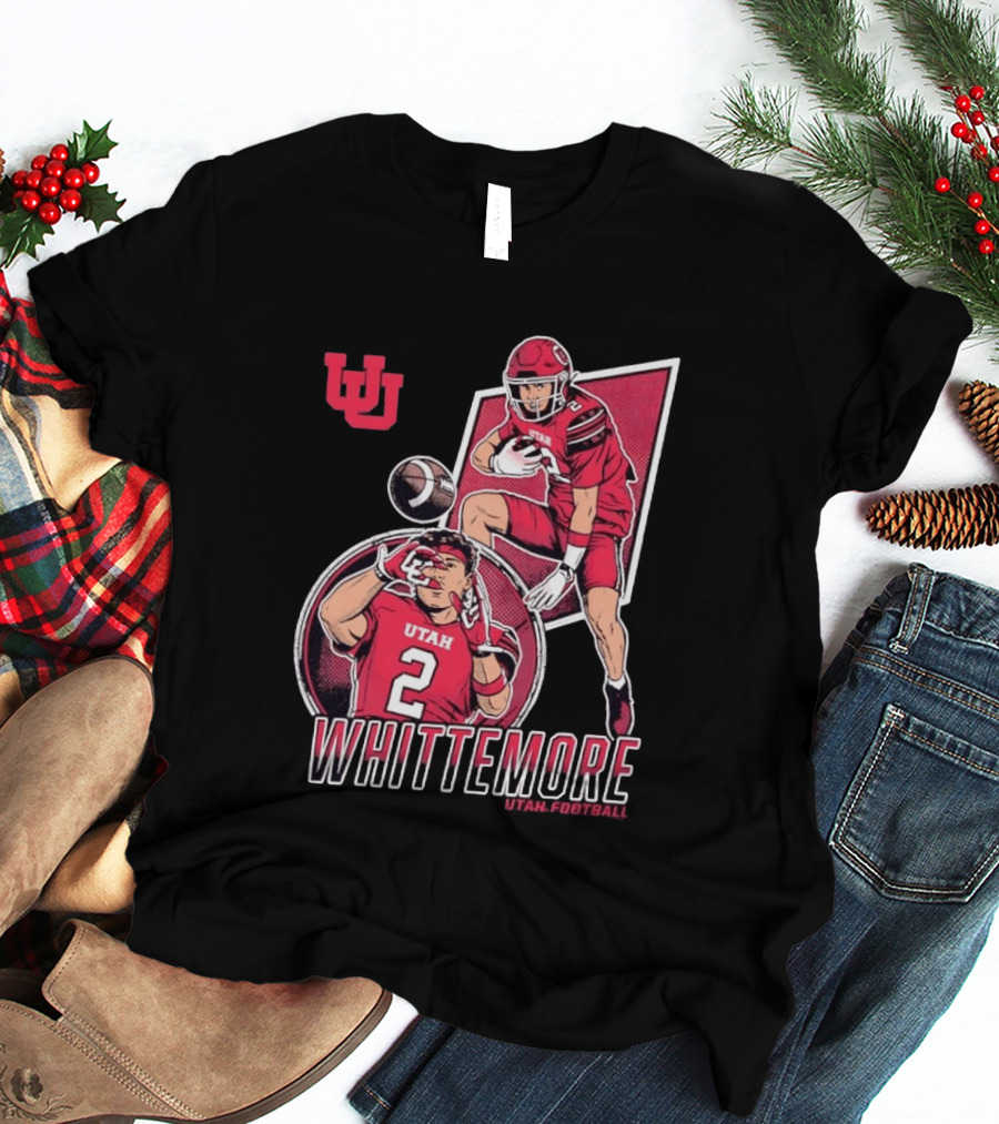 Utah Utes Football Whittemore No 2 Player Collage T-Shirt