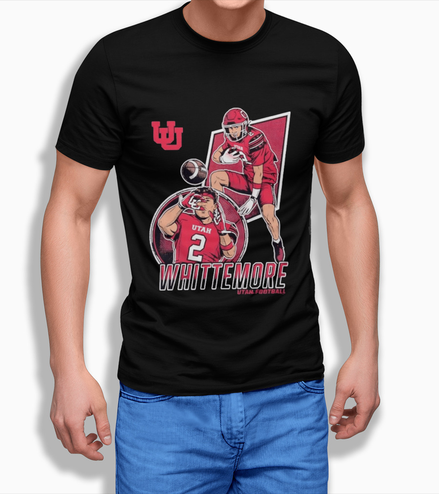 Utah Utes Football Whittemore No 2 Player Collage T-Shirt