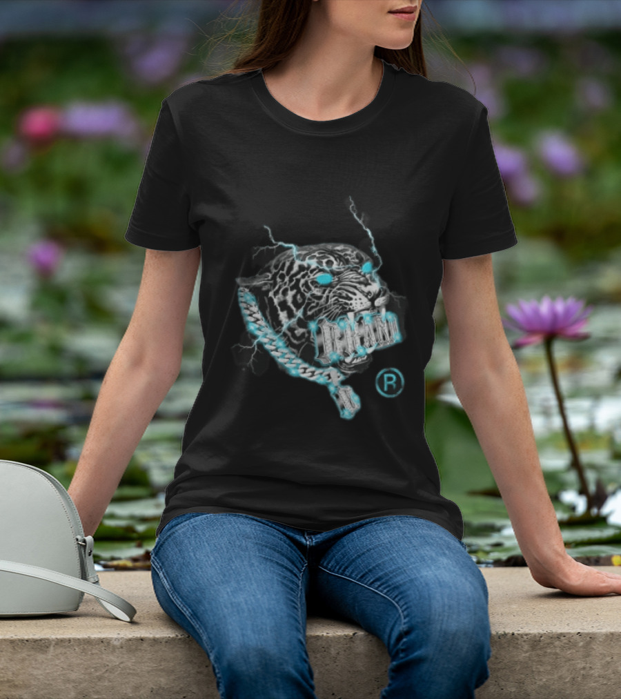 Marvel Black Panther Primal Lightning Panther With Blue Chain T-Shirt